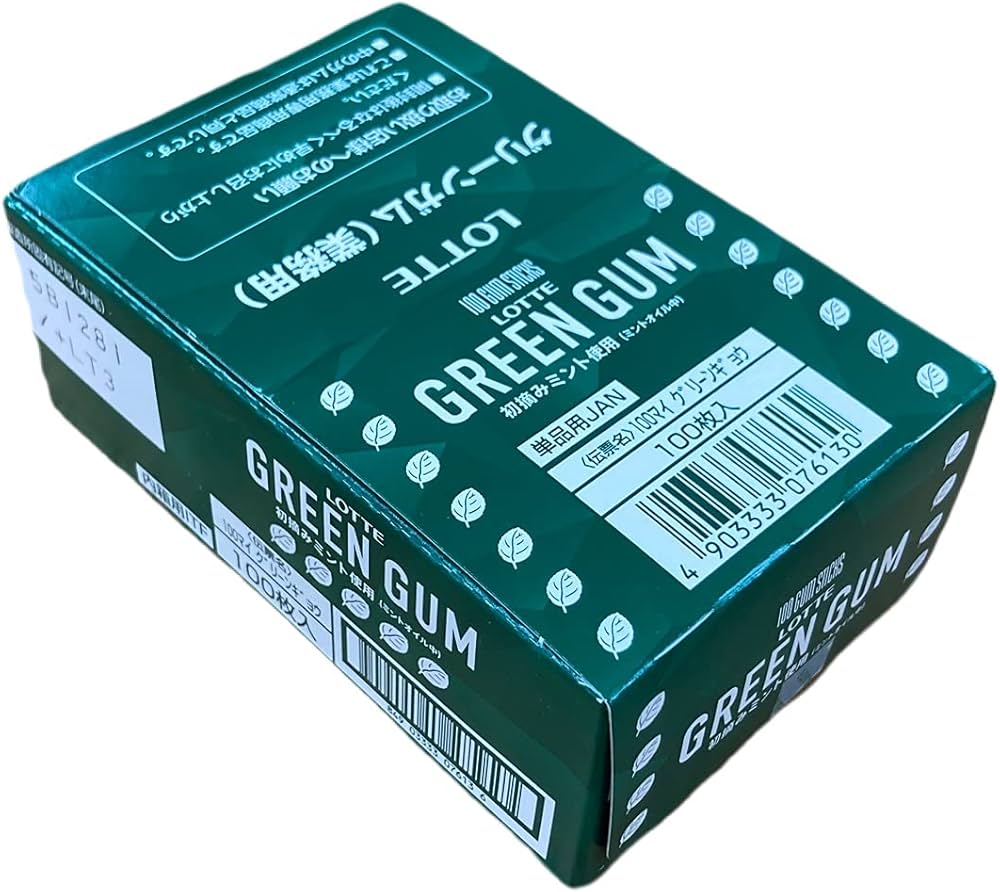 Amazon.co.jp: Lotte Green Gum, 100 Pieces, Mint Flavor, For
